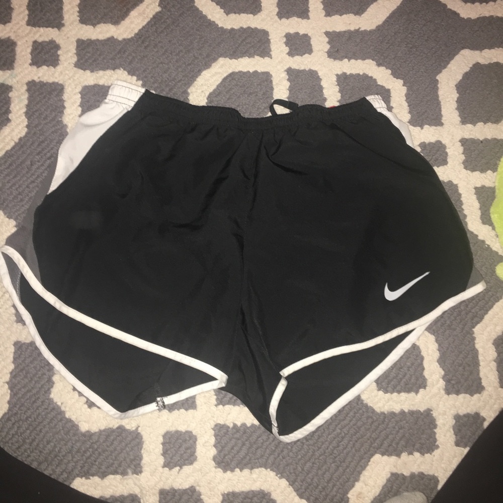 Black Nike running shorts